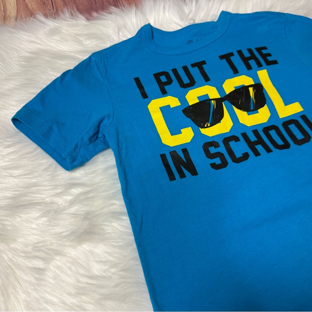 The Children’s Place Youth Boy Size Sm (5/6) Blue and Yellow Short Sleeve Tee - Picture 7 of 12